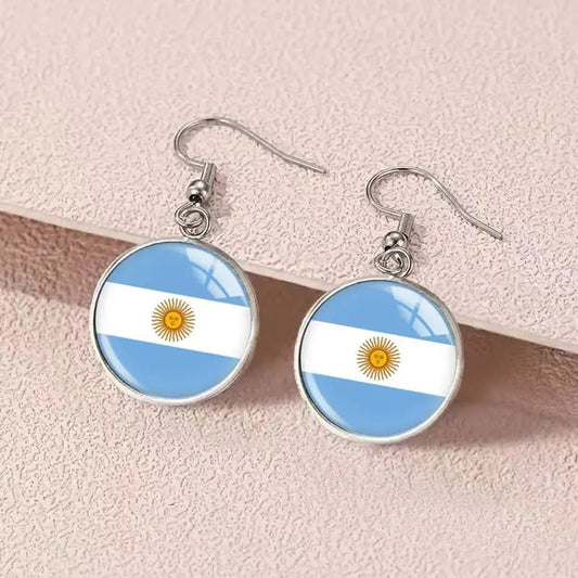 Pendientes Diseño Bandera De Argentina