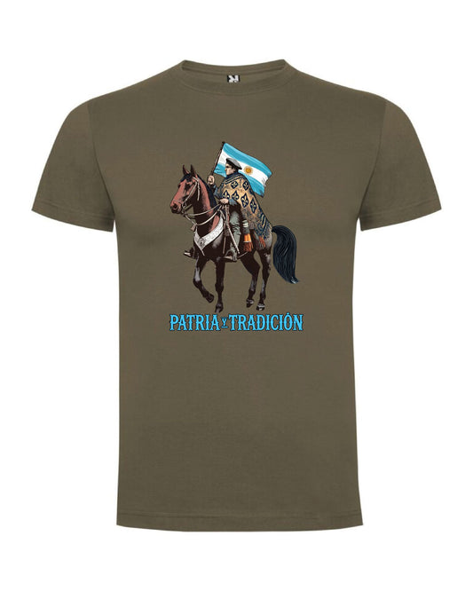 Camiseta Gaucho Argentino Verde Militar